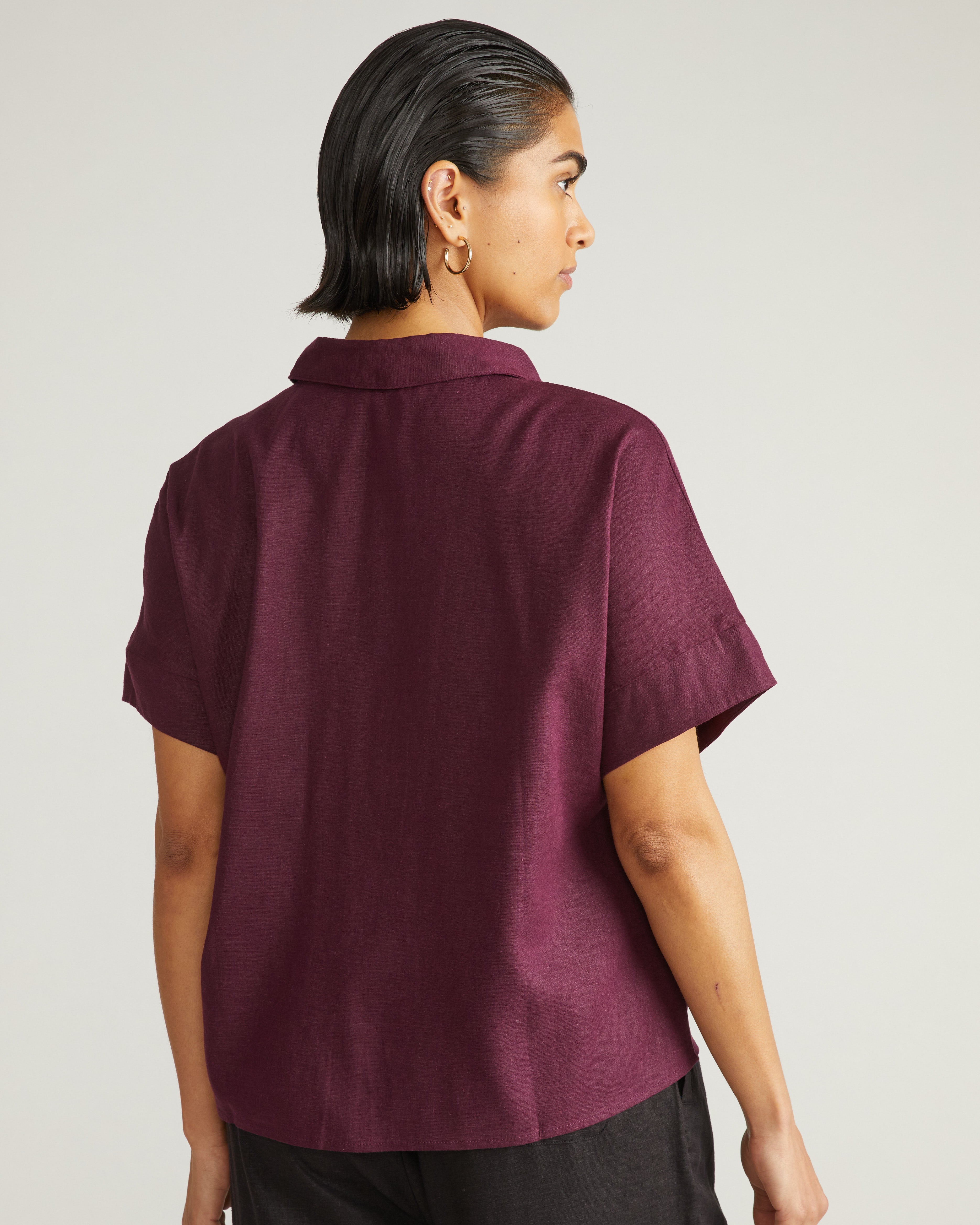 Tupelo Linen Shirt - Acai