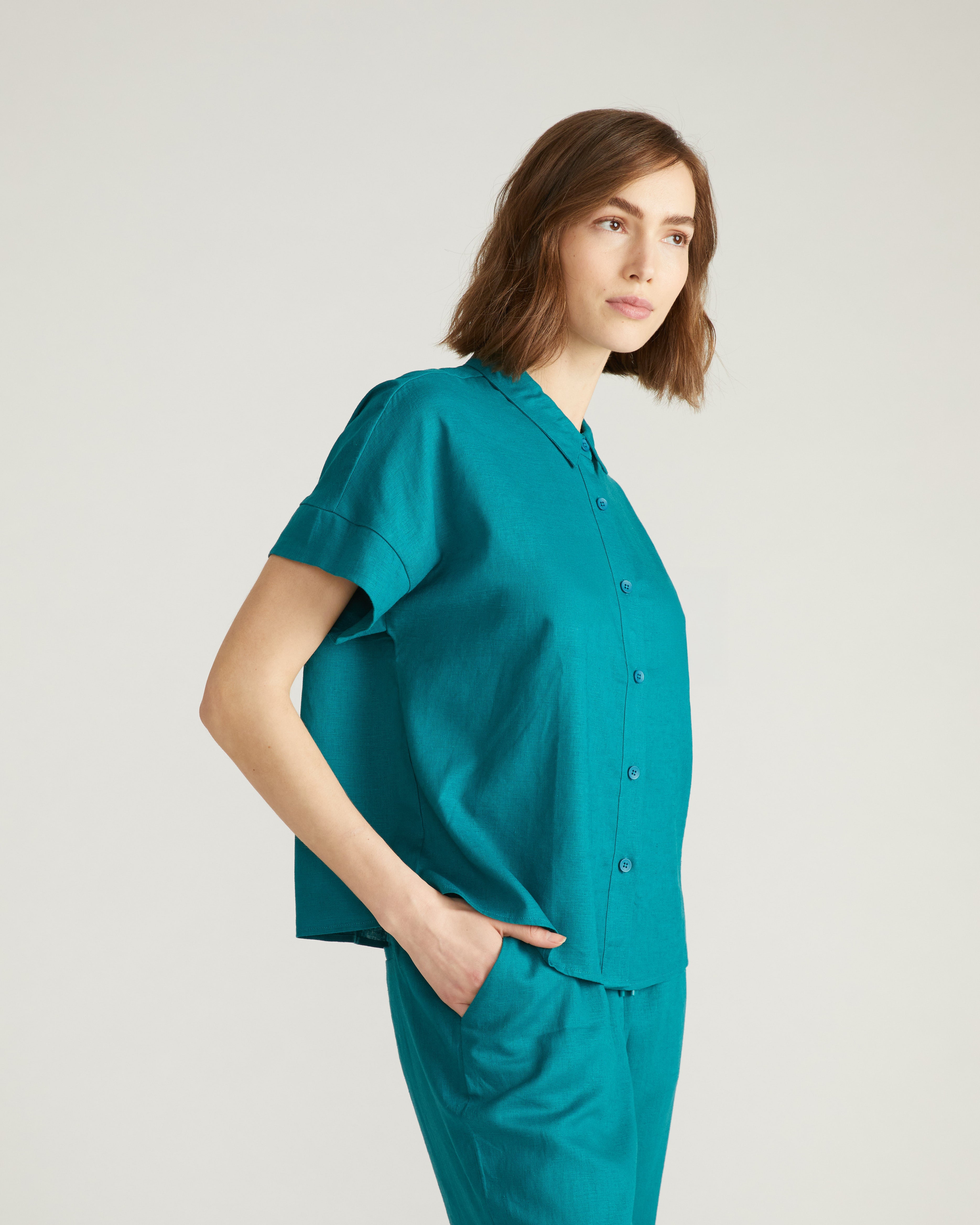 Tupelo Linen Shirt - Aurora