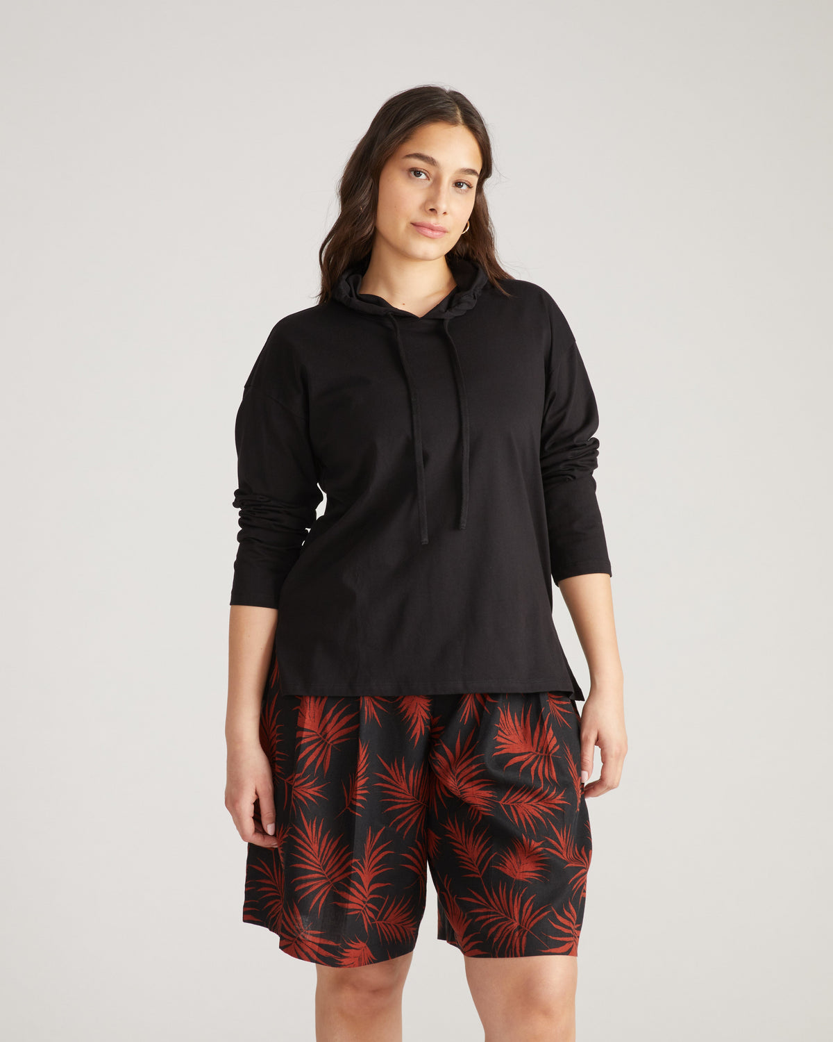 Baja Breton Stripe Hoodie - Solid Black