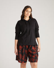 Baja Breton Stripe Hoodie - Solid Black