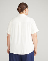 Chelsea Liquid Jersey Short Sleeve Shirt - White