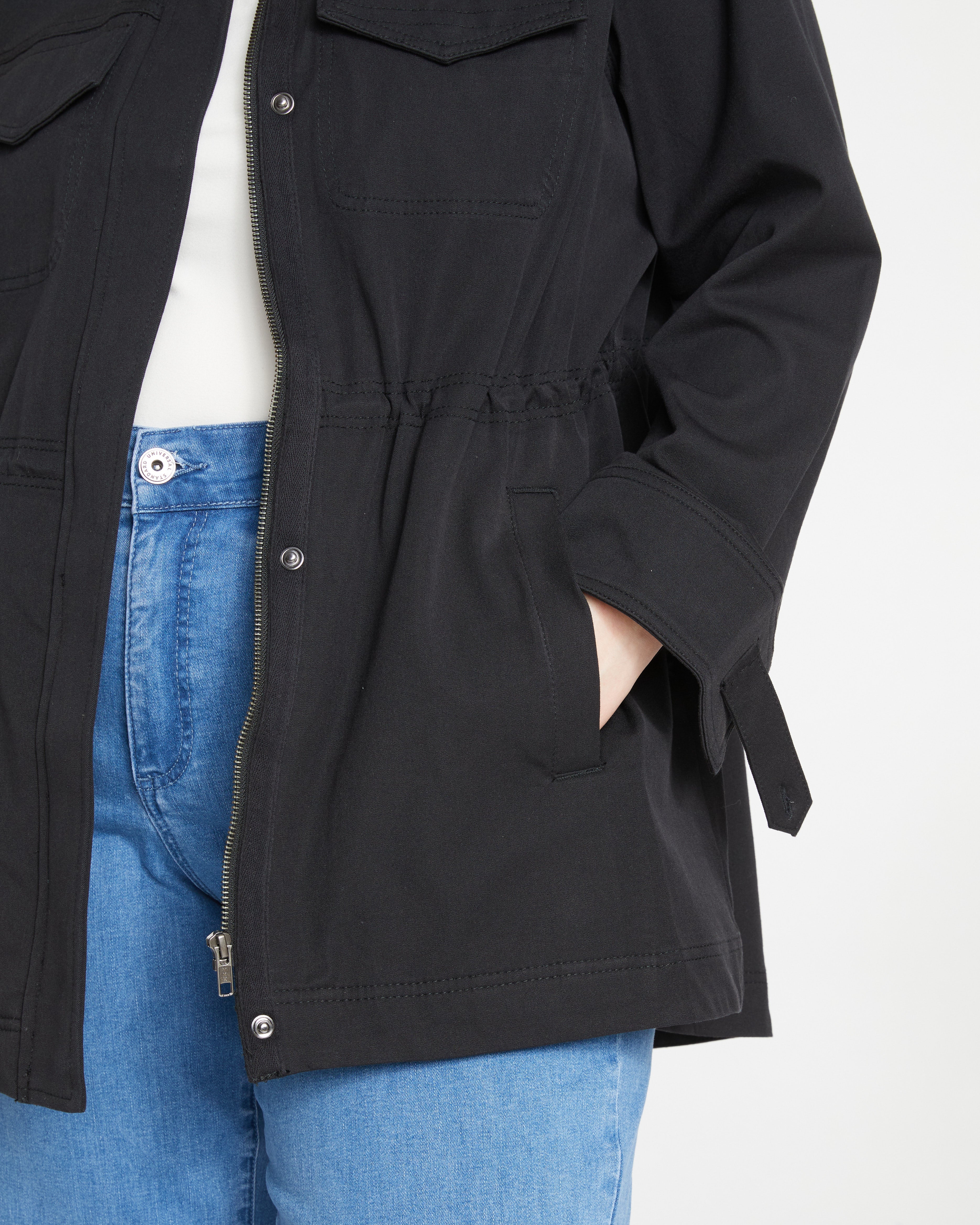 Vineyard Stretch Cotton Twill Jacket - Black