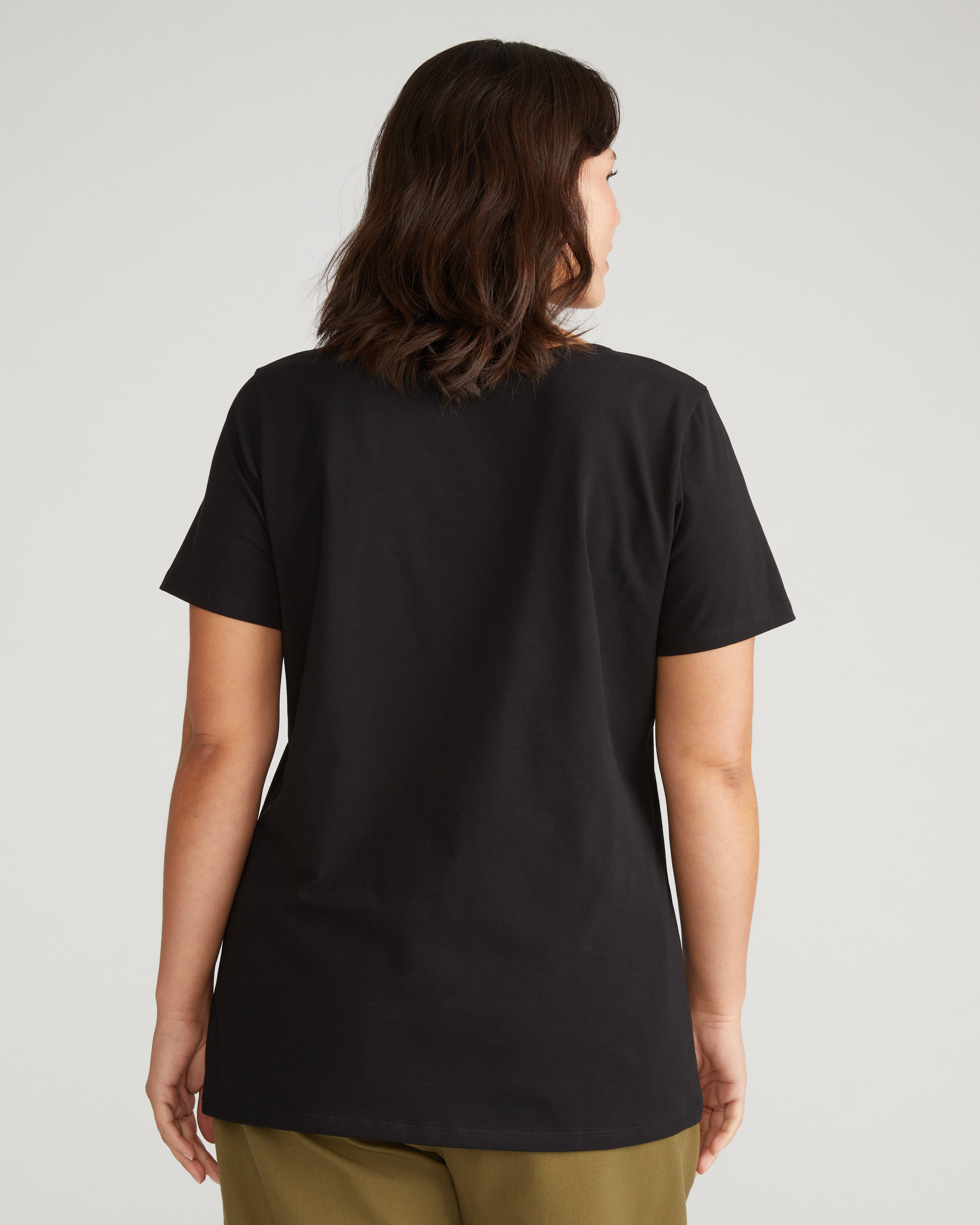 Scoop Neck Tee - Black