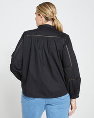 Saint-Honore Poplin Blouse - Black