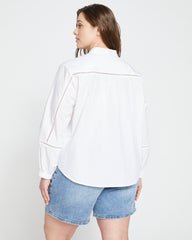Saint-Honore Poplin Blouse - White