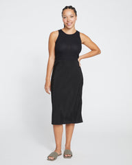 Cooling Stretch Cupro Bias Skirt - Black