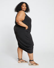 Iconic Cooling Cupro Geneva V Tank Dress - Black