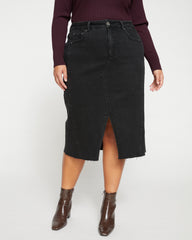Dakota Denim Skirt - Broken Black