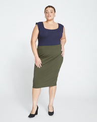 Danube Jersey Skirt - Nori