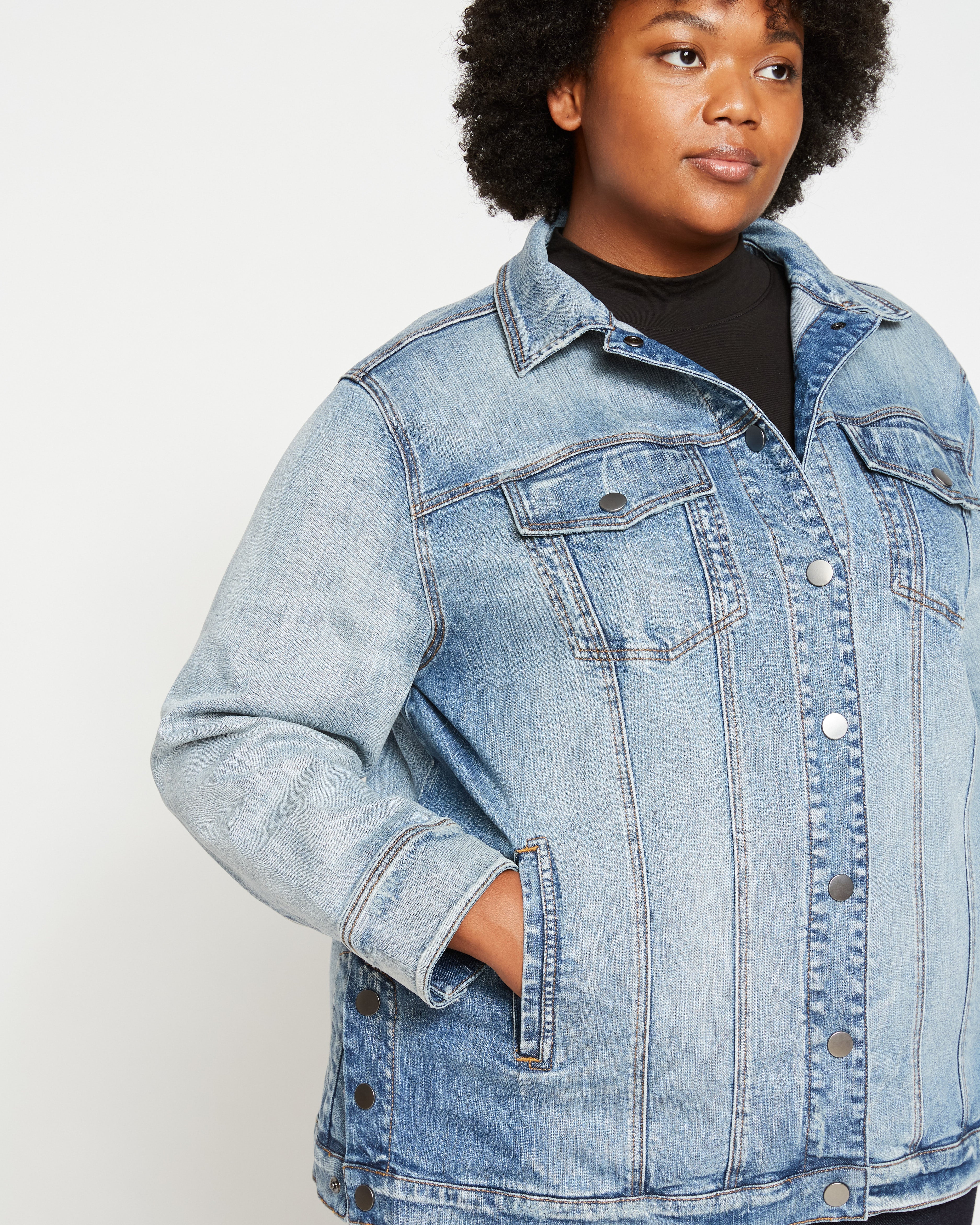 Denim Chore Jacket - Light Blue