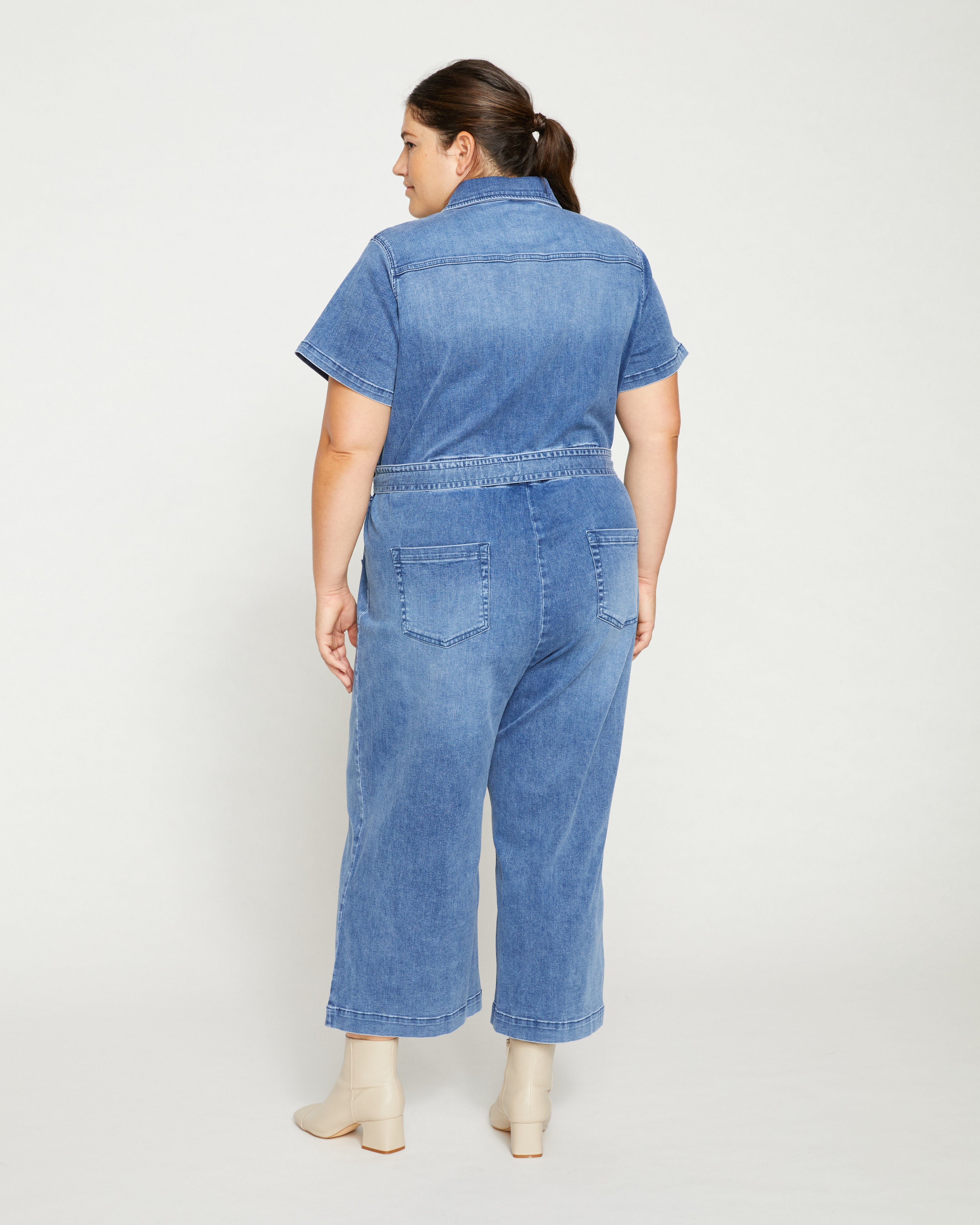 Kate Denim Jumpsuit - Austin Blue
