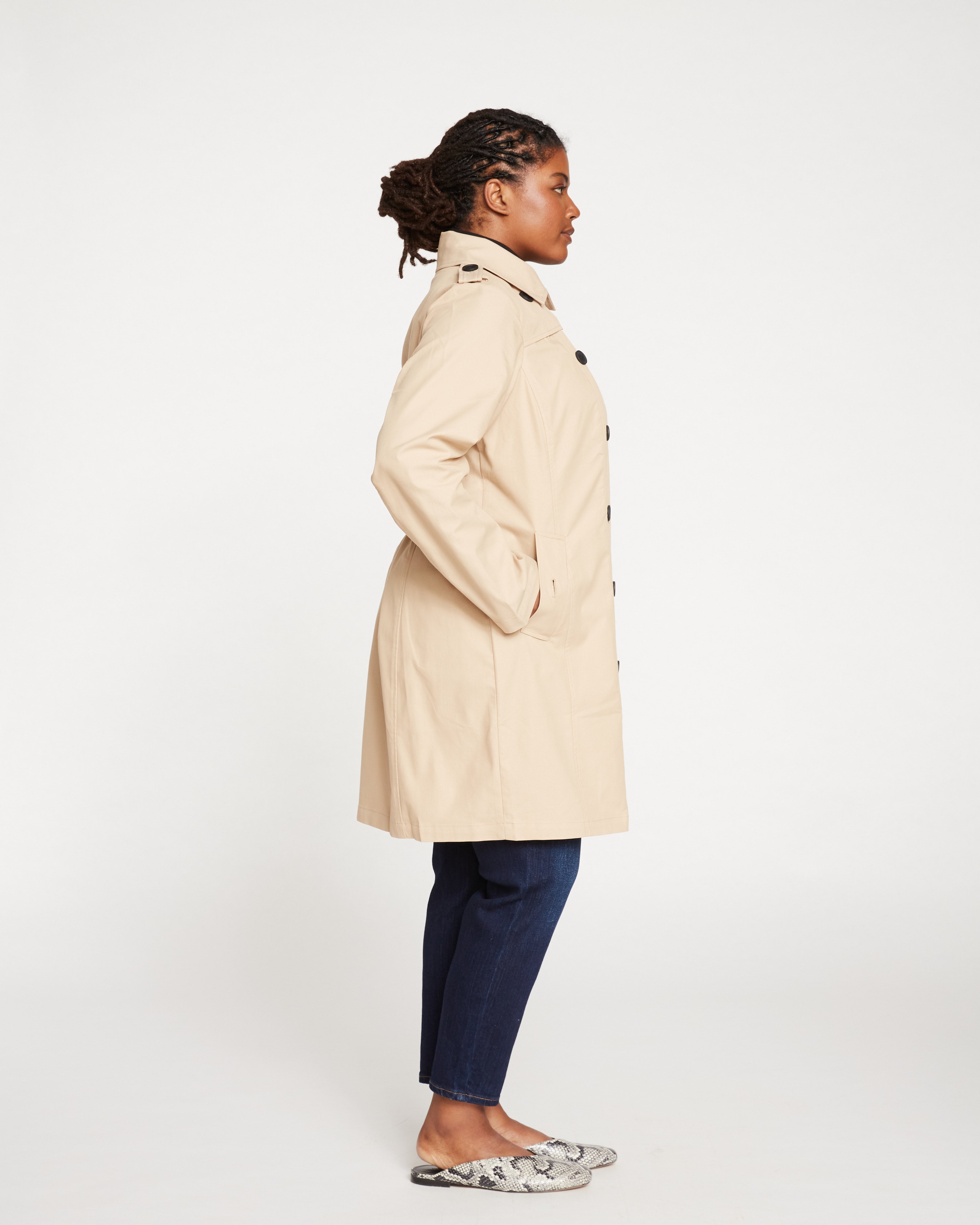 Derjon Trench Coat - Khaki
