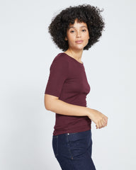 Foundation Short Sleeve Crew Neck Tee - Black Cherry