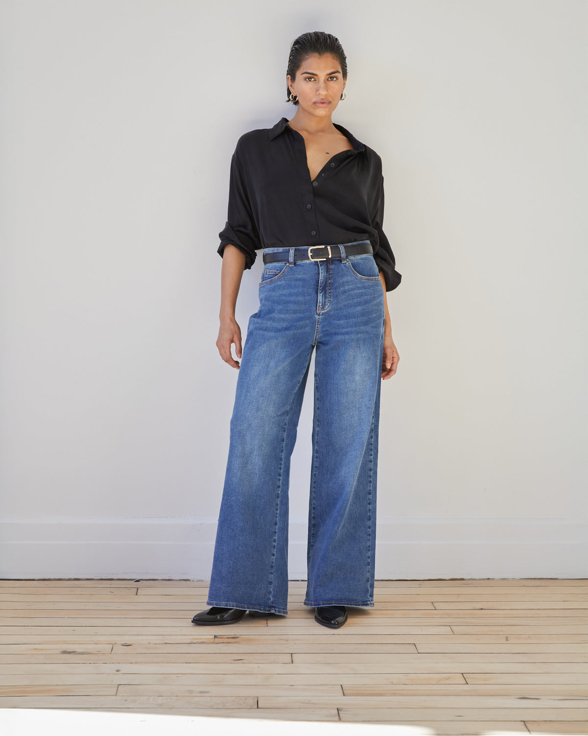 Cooling Stretch Cupro Artist Shirt - Black