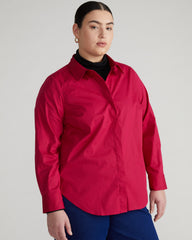 Elbe Stretch Poplin Shirt Classic Fit - Cerise