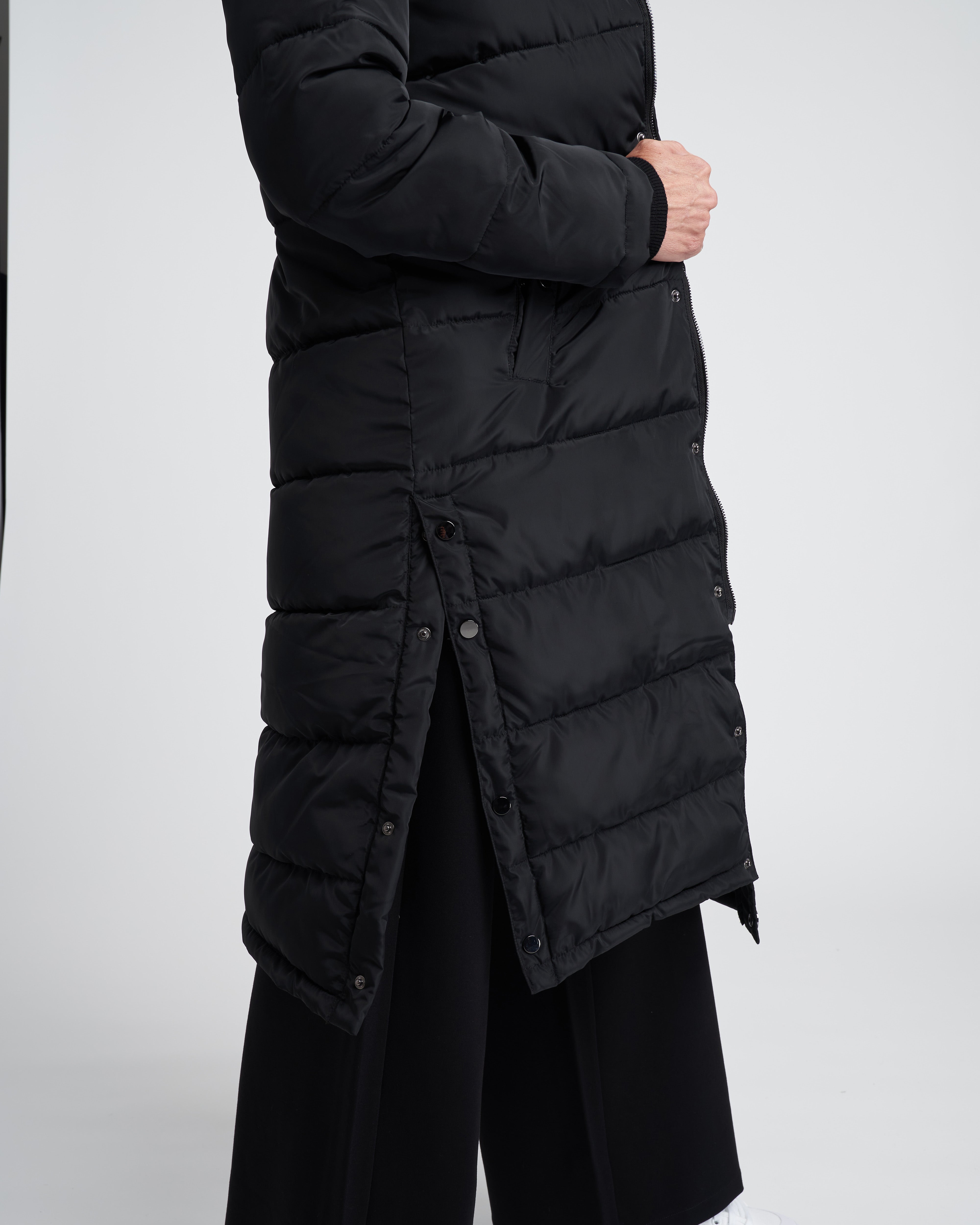 Everest Long Hooded Puffer 2 - Black