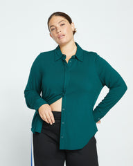 Elbe Liquid Jersey Shirt Classic Fit - Forest Green