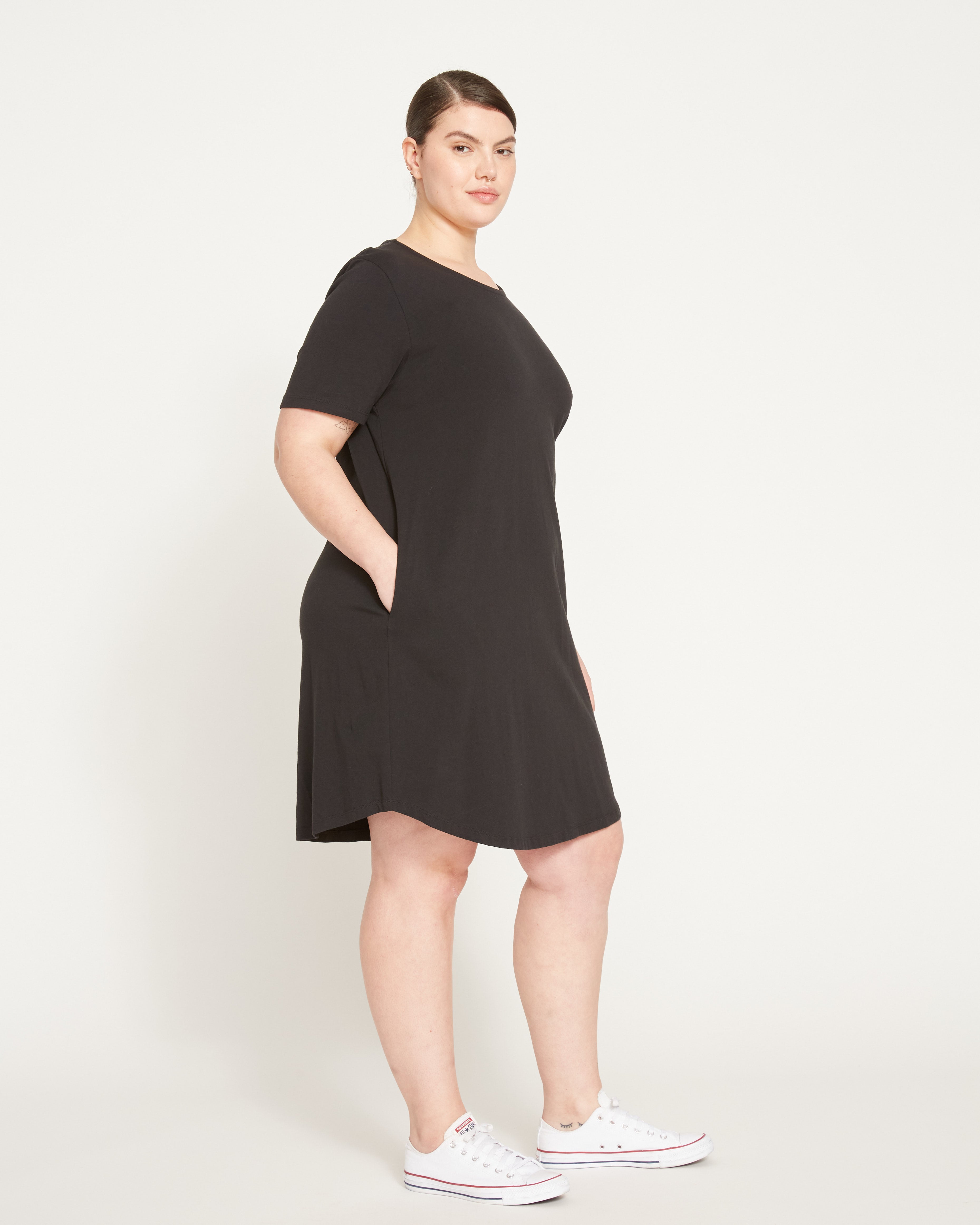 Halie T-Shirt Dress - Black