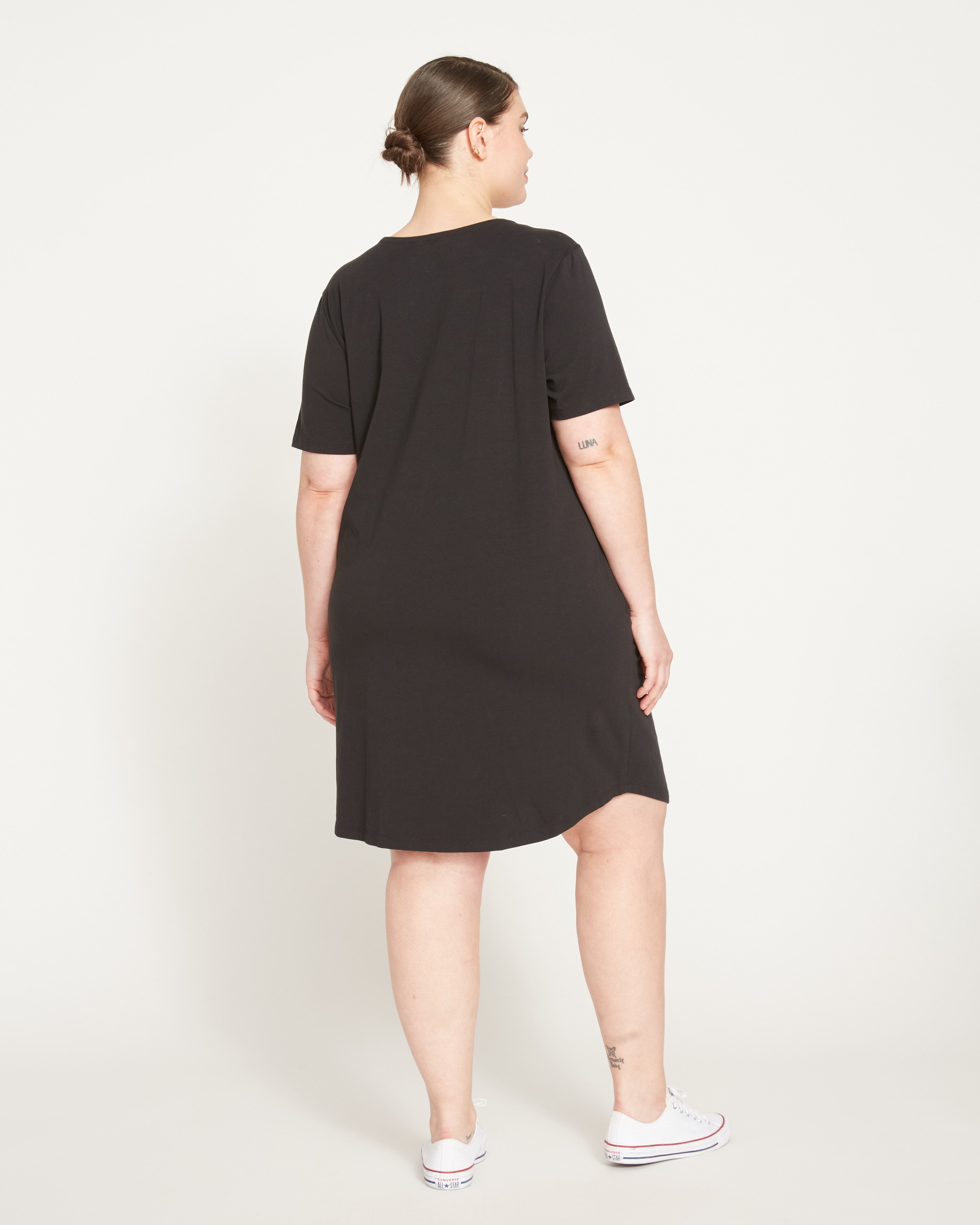 Halie T-Shirt Dress - Black