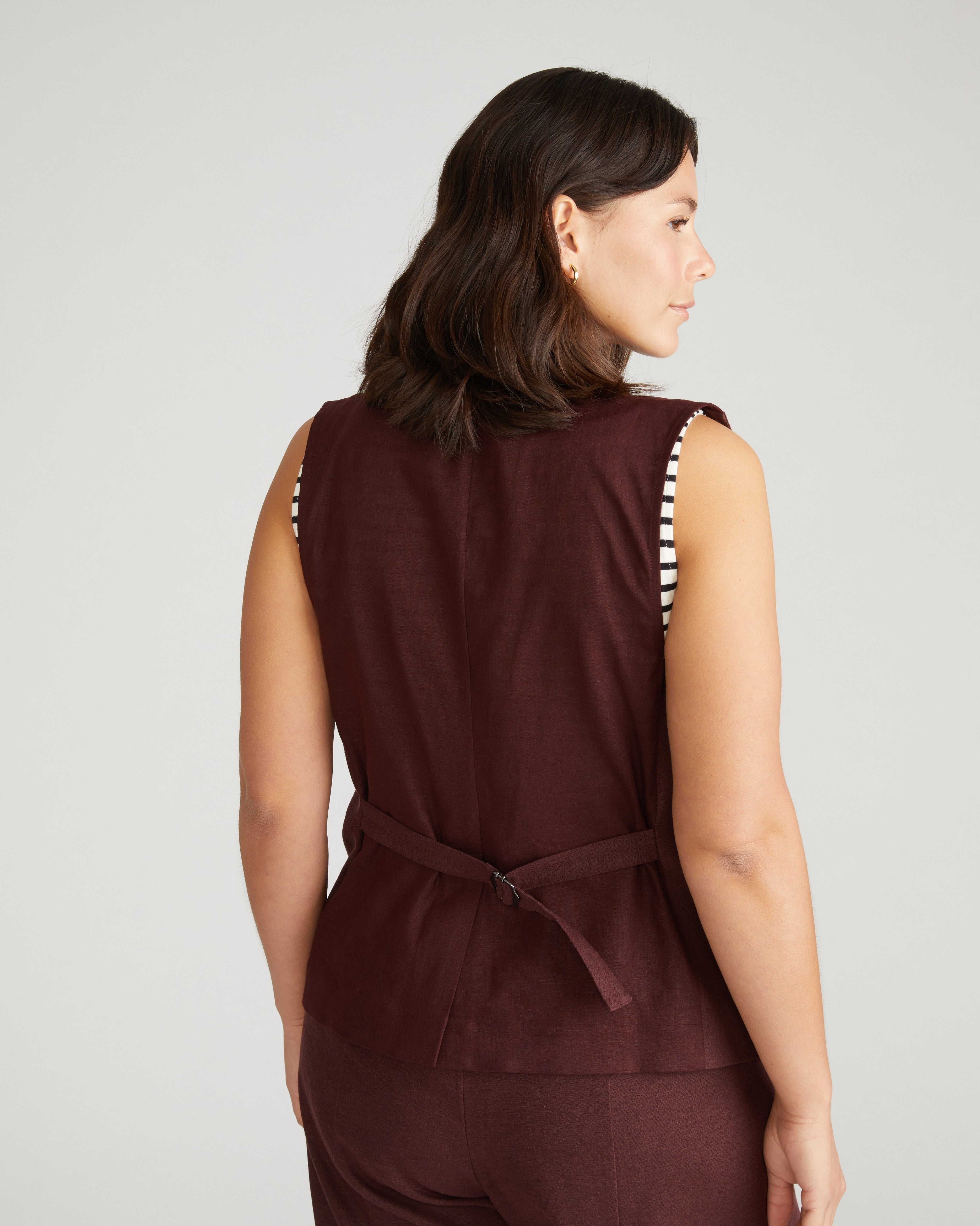 Hanover Linen Vest - Brulee