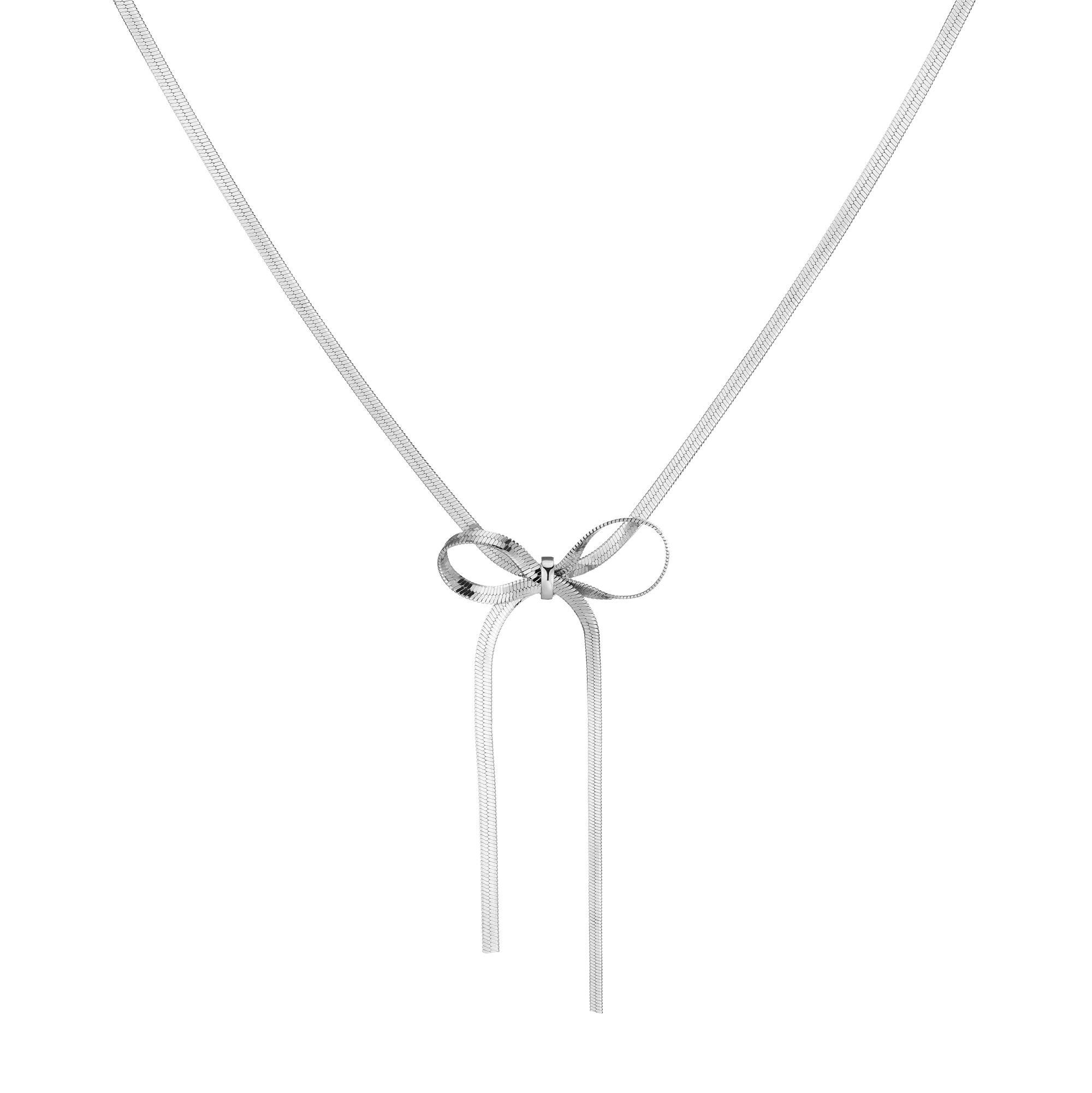 Aurate Herringbone Bow Choker