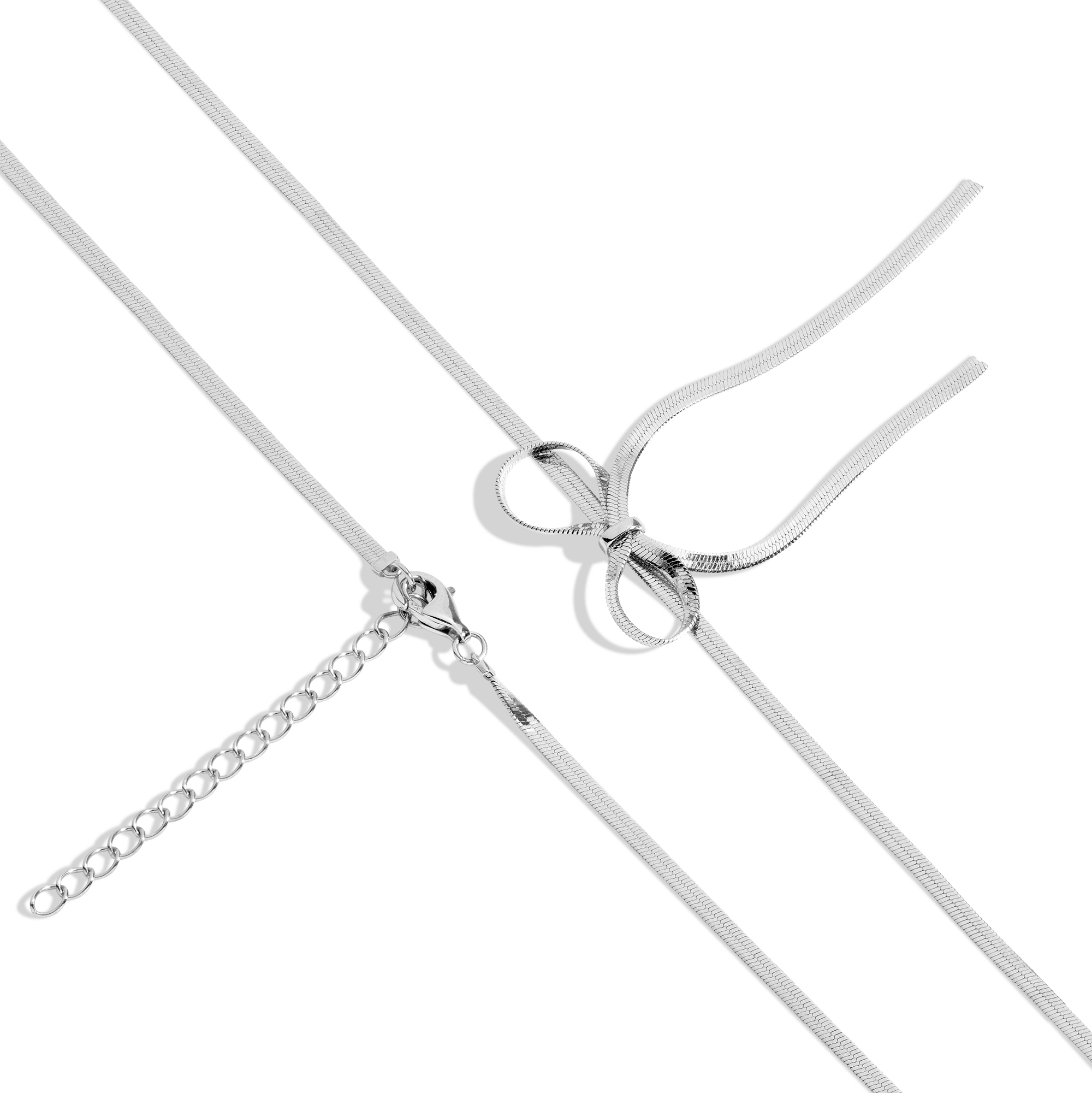 Aurate Herringbone Bow Choker