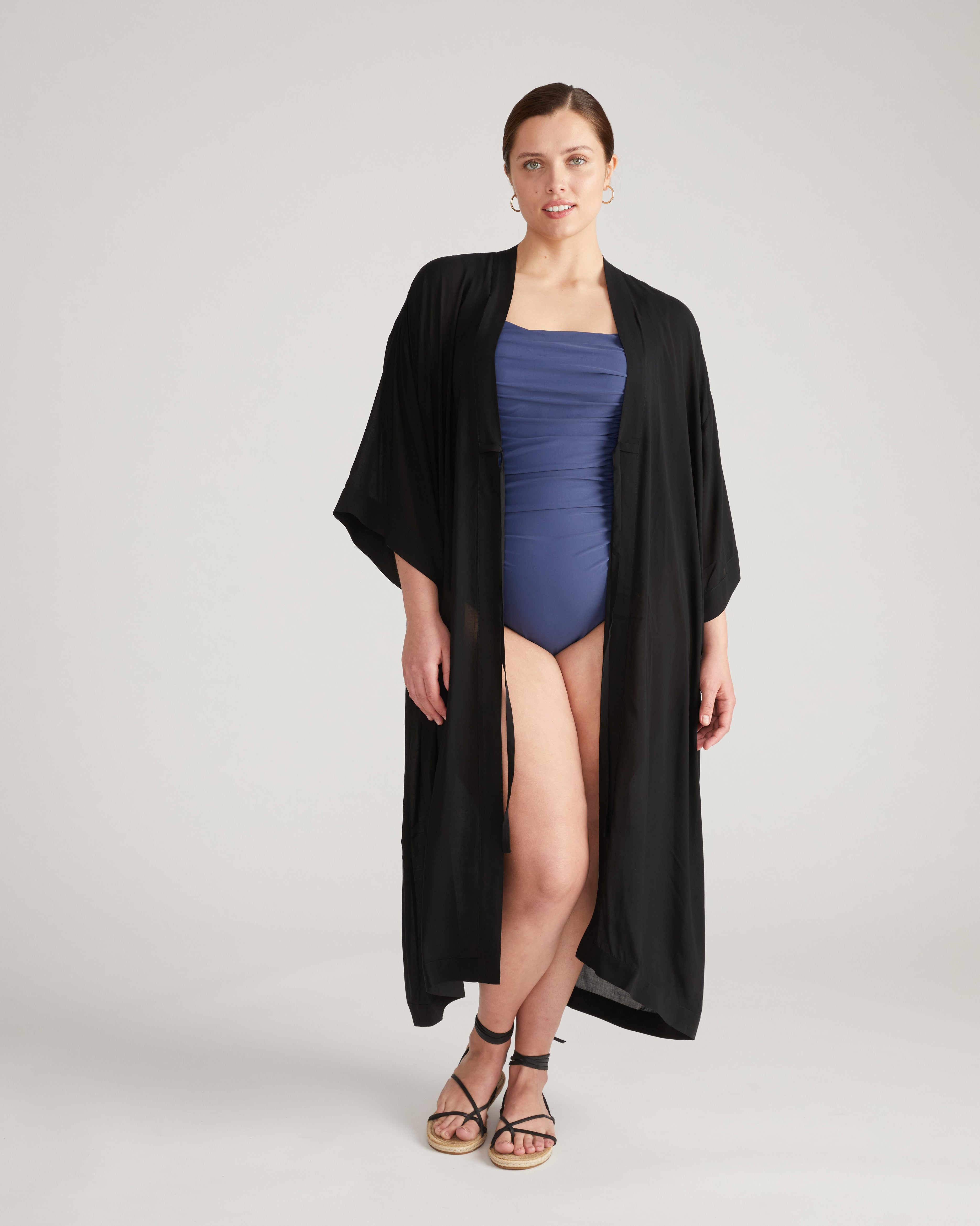 Kiani Voile Robe - Black