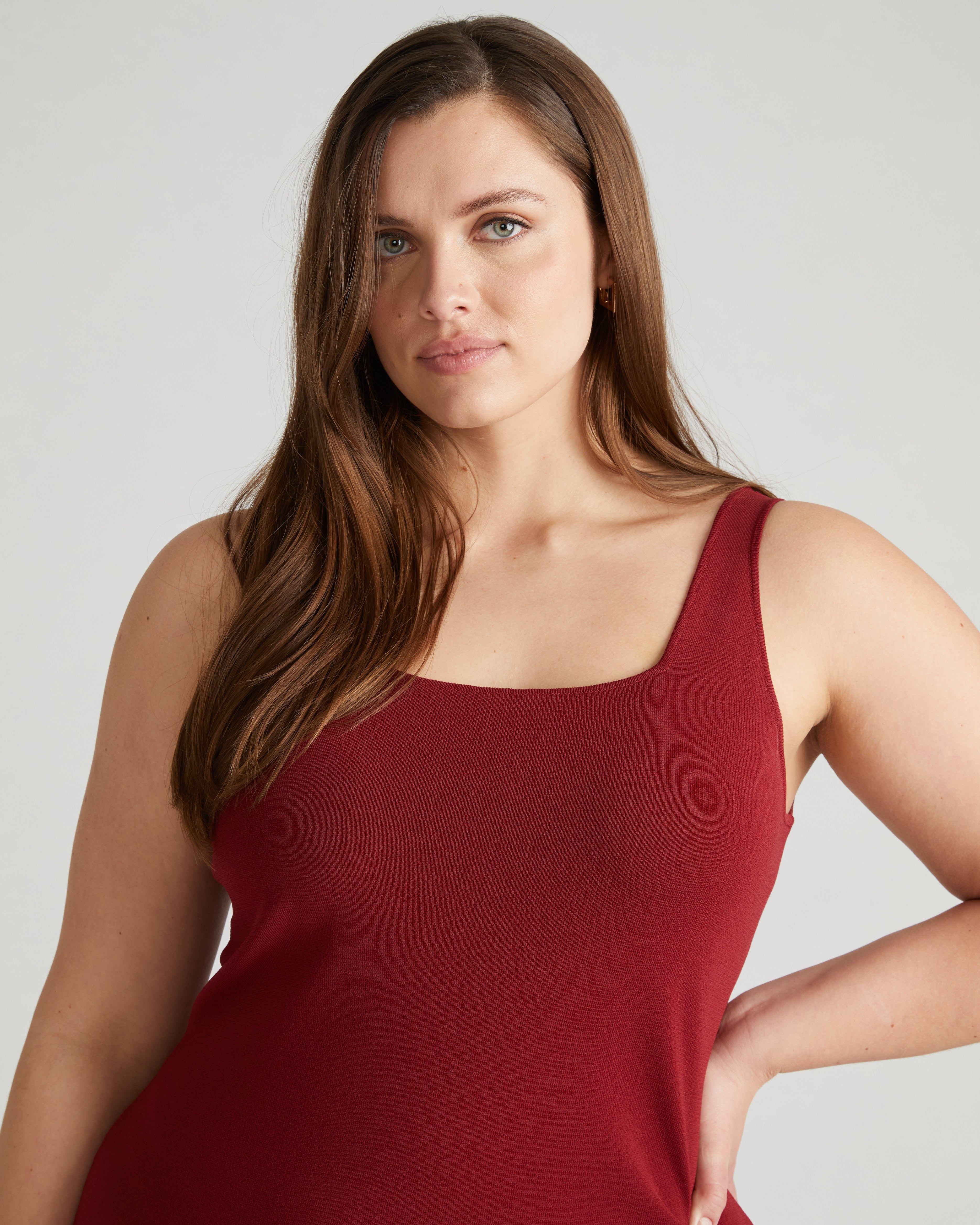 Knitted Tank Dress - Sangria