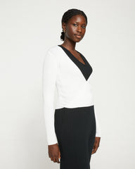 Knitted Wrap Cardigan - Cream