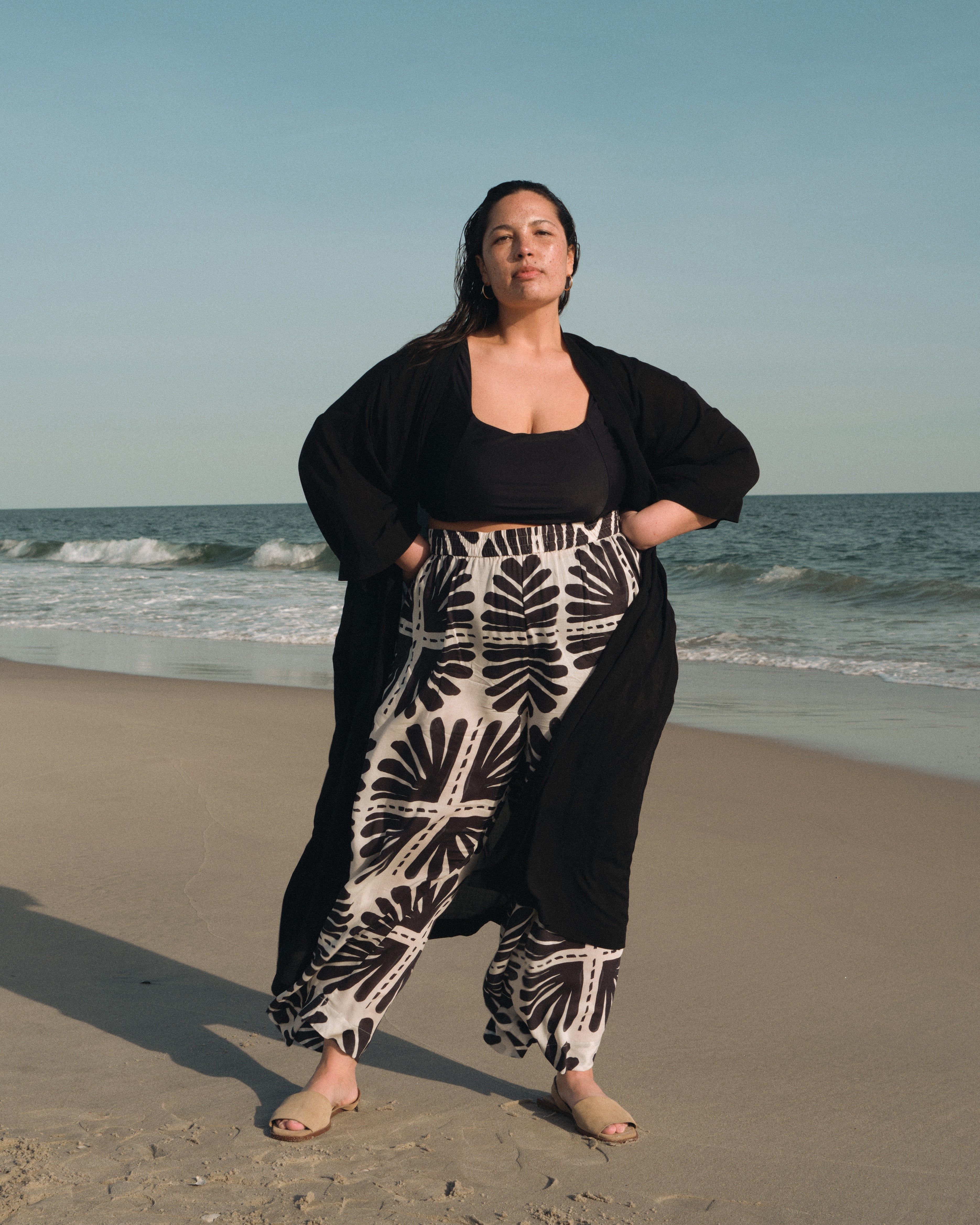 Kiani Voile Robe - Black