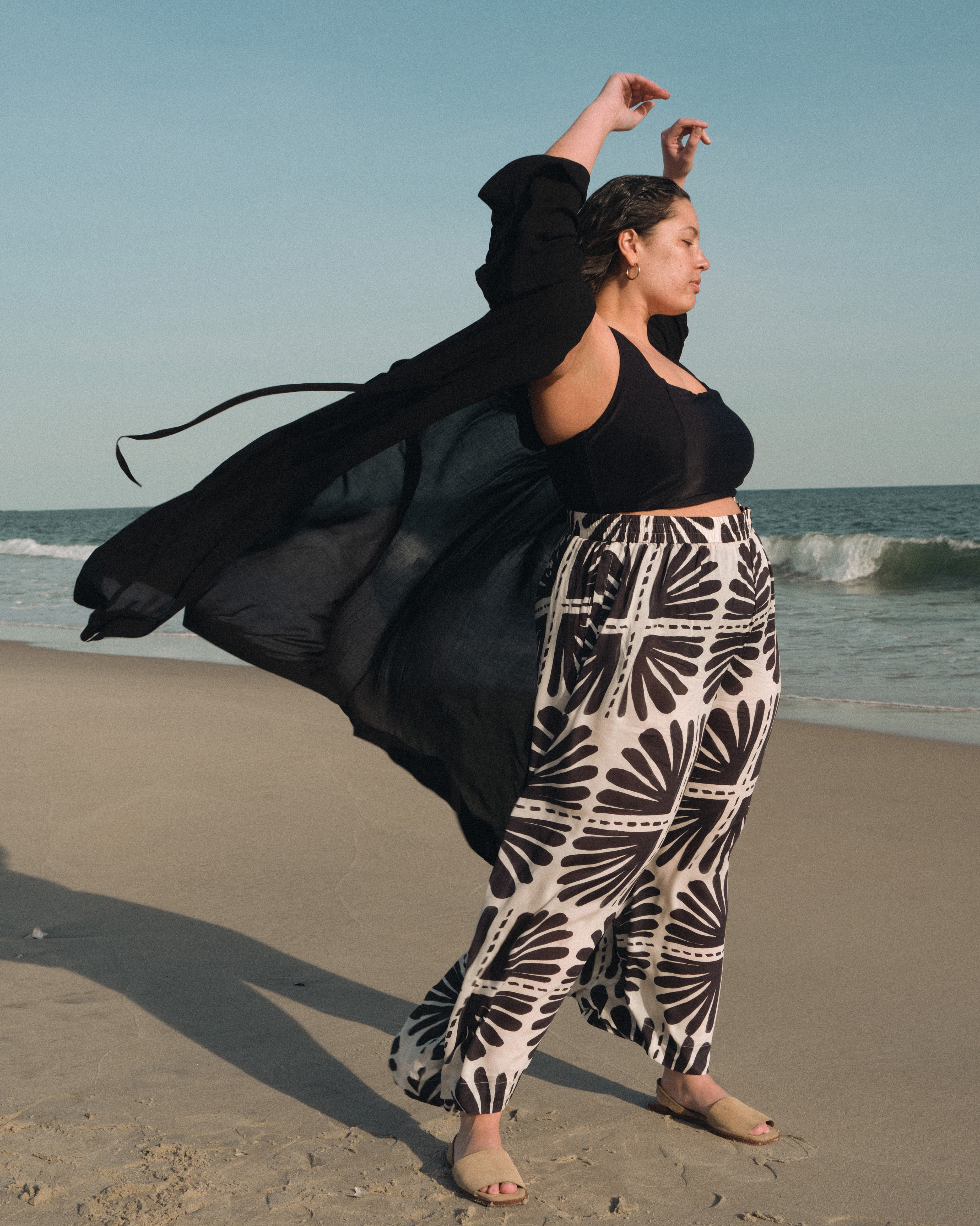 Kiani Voile Robe - Black