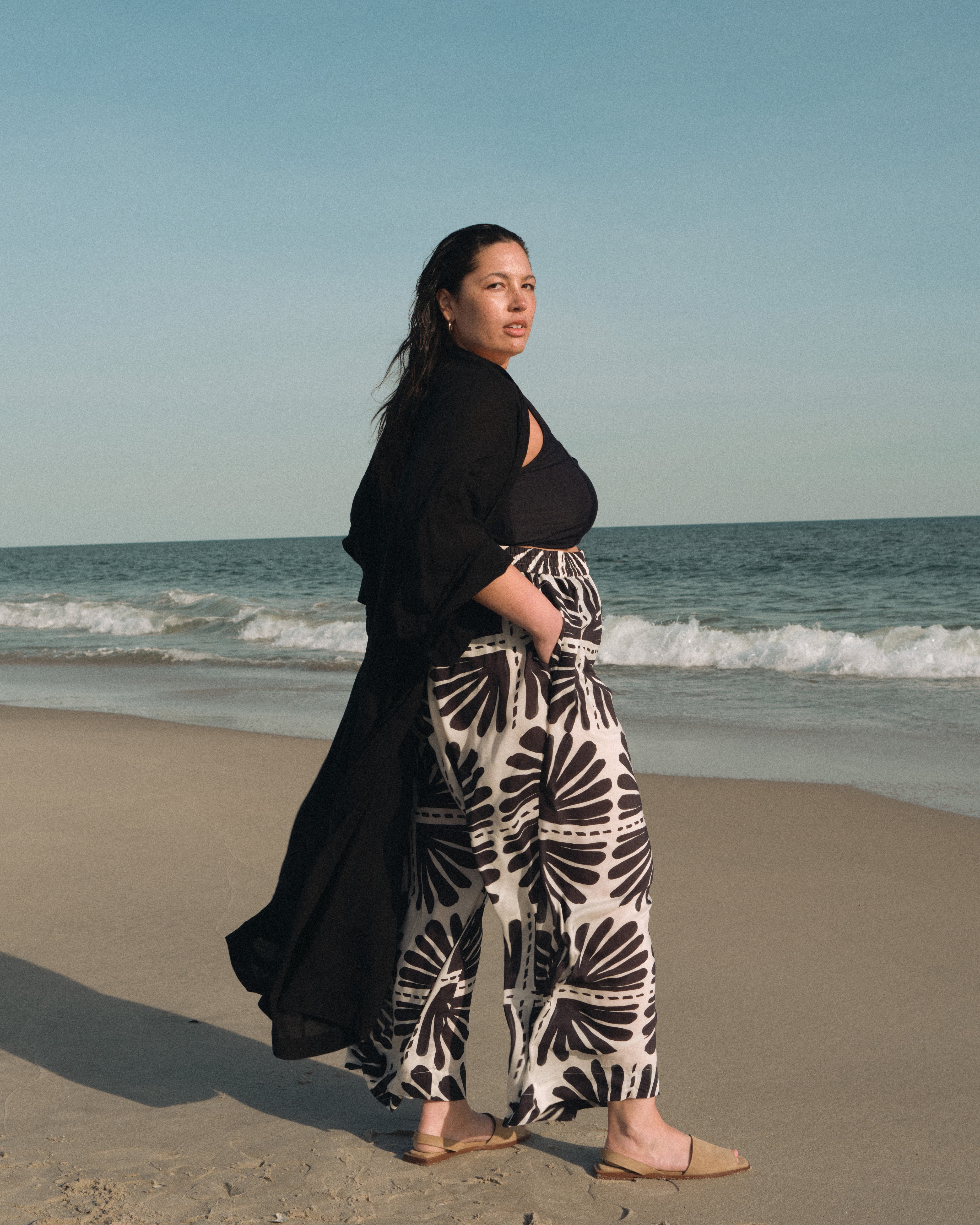 Kiani Voile Robe - Black