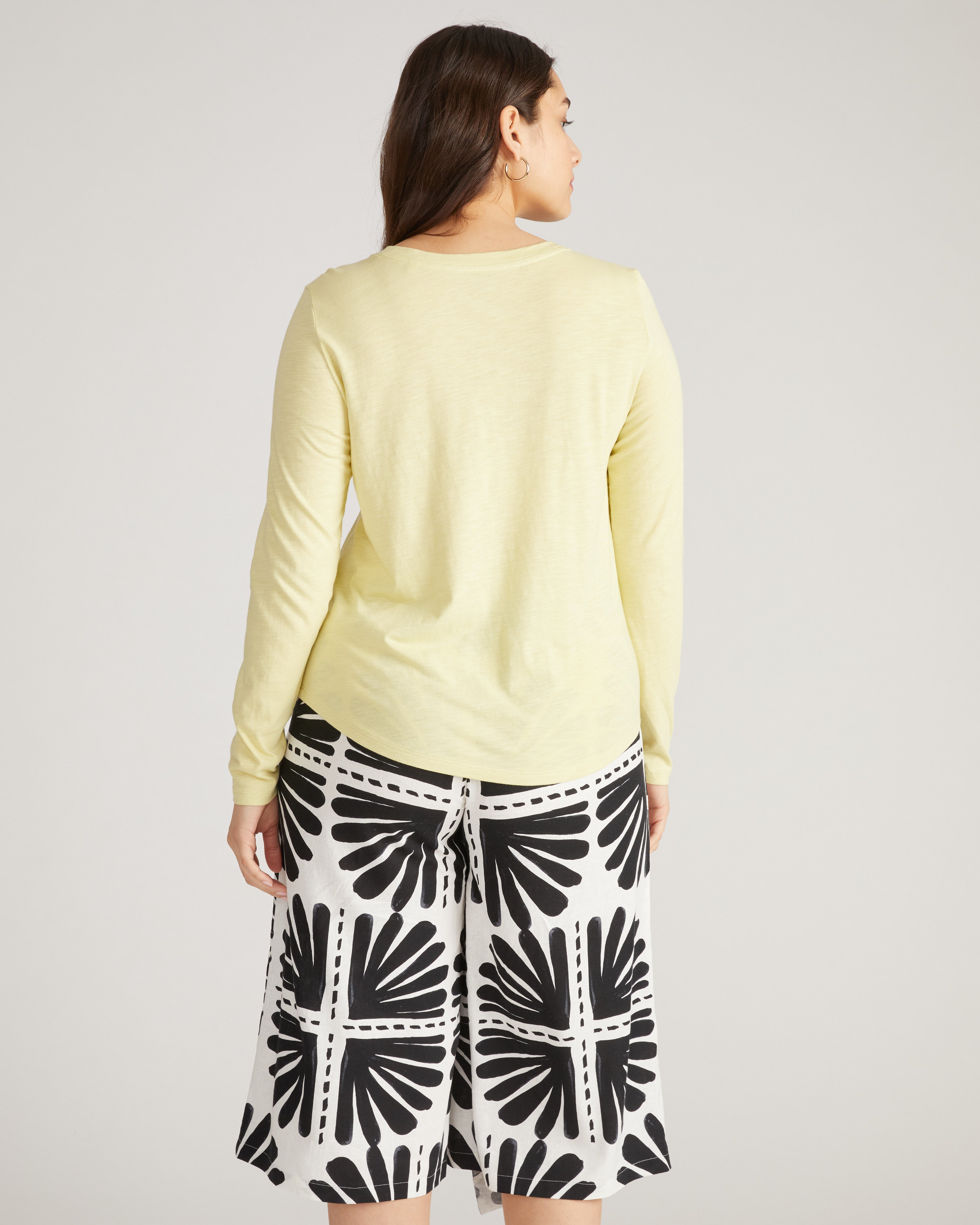 Light-As-Air Long Sleeve Crew Neck Tee - Twinkle