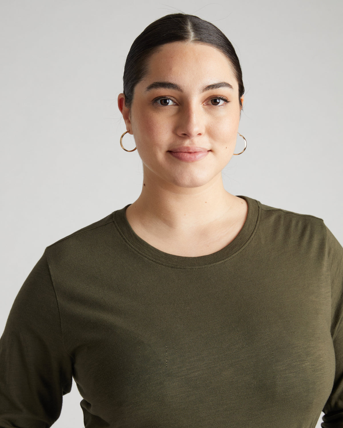 Light-As-Air Long Sleeve Crew Neck Tee - Nori