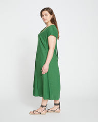Louvre Bow Back Linen Dress - Jardin