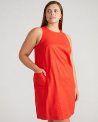 Terrace Linen Shift Dress - Shoreline Sunset