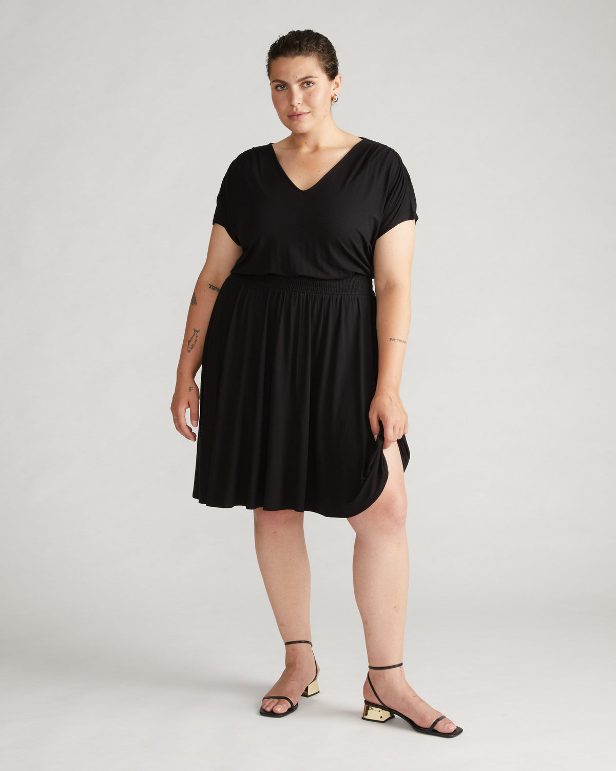 Minetta Liquid Jersey Dress - Black