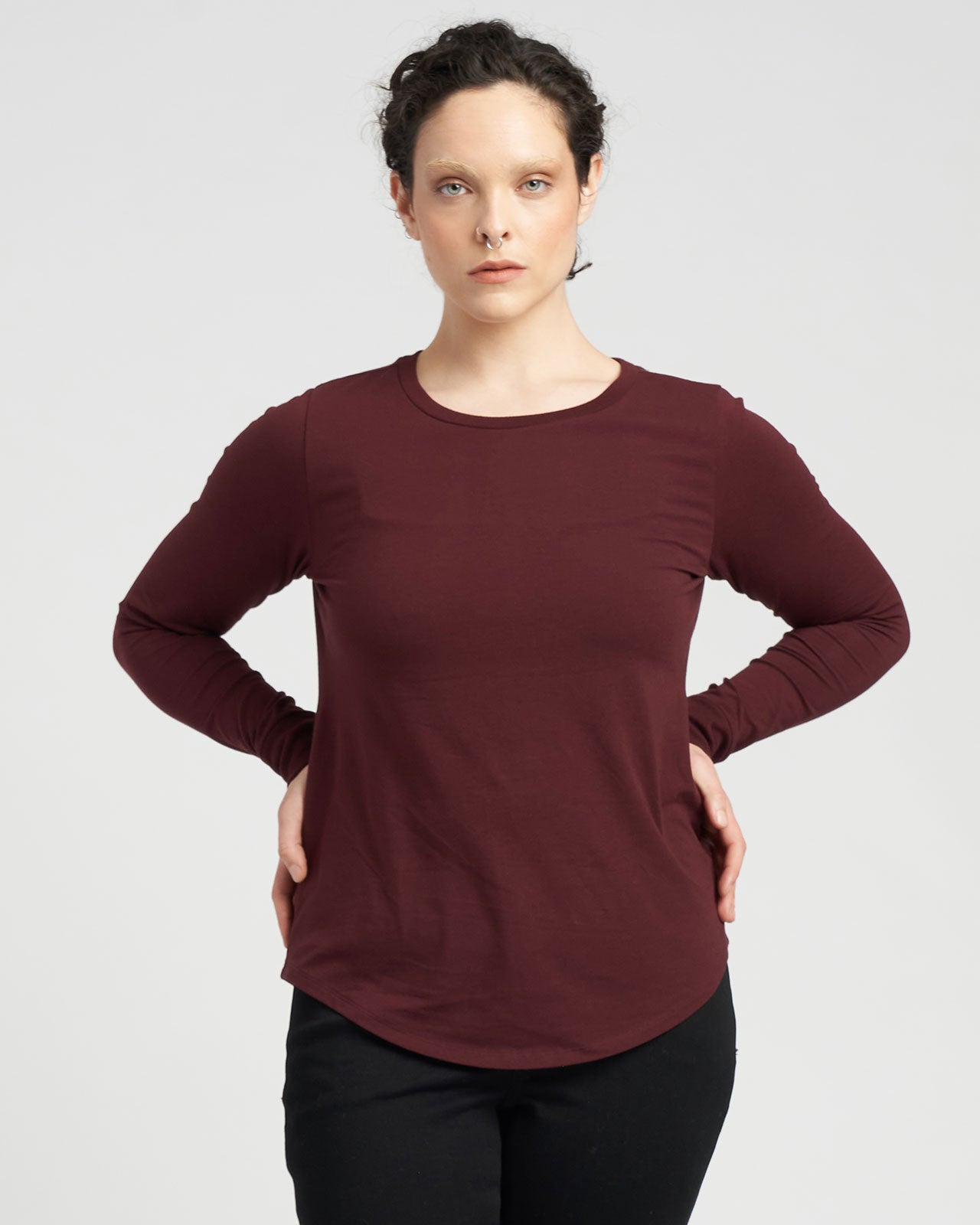Long Sleeve Tee Rex - Black Cherry