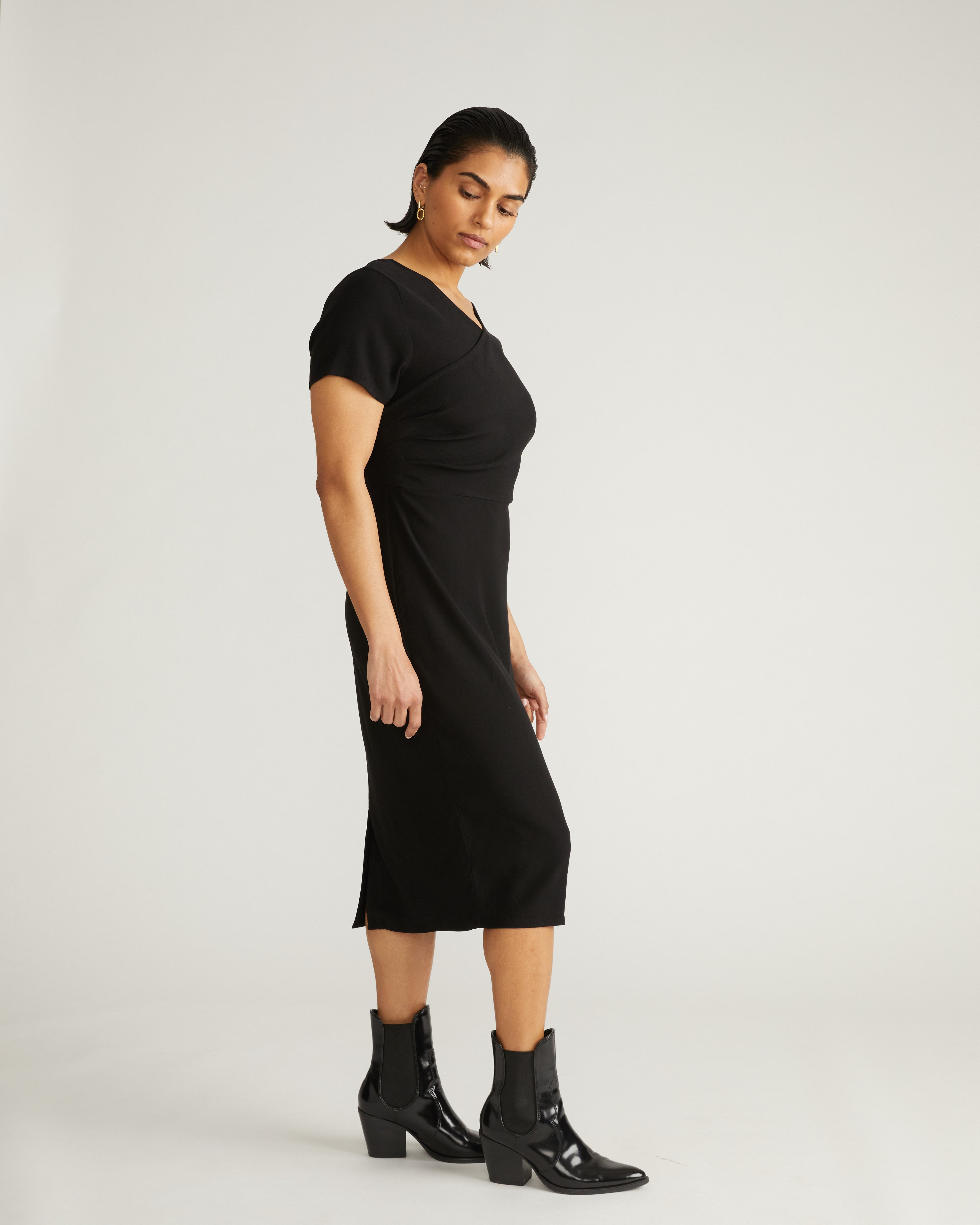 Mary Double Luxe Dress - Black