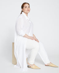 Nailah Button Down Tunic - White
