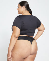 LaserSmooth High Rise Thong - Black