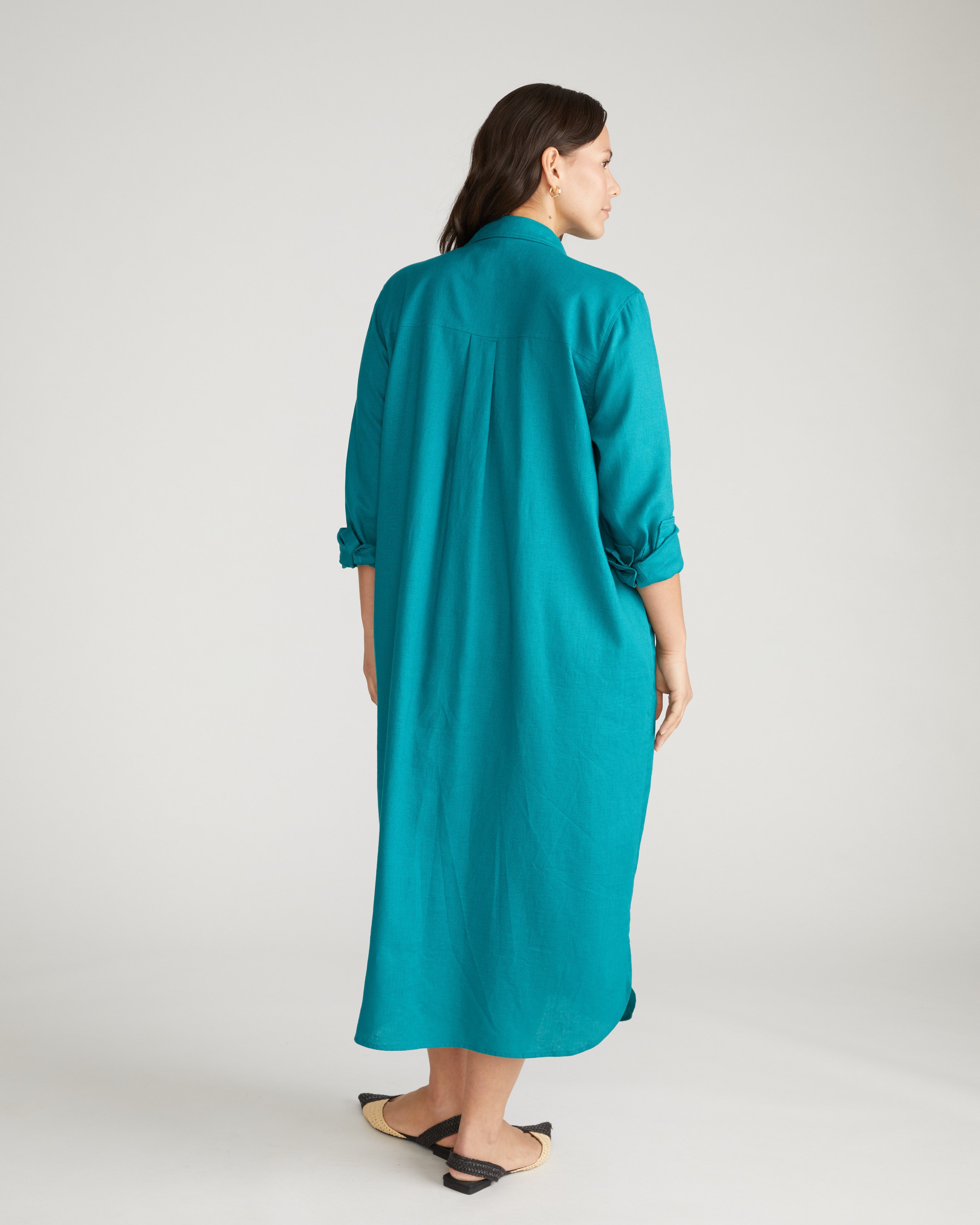 Odeon Linen Shirtdress - Aurora