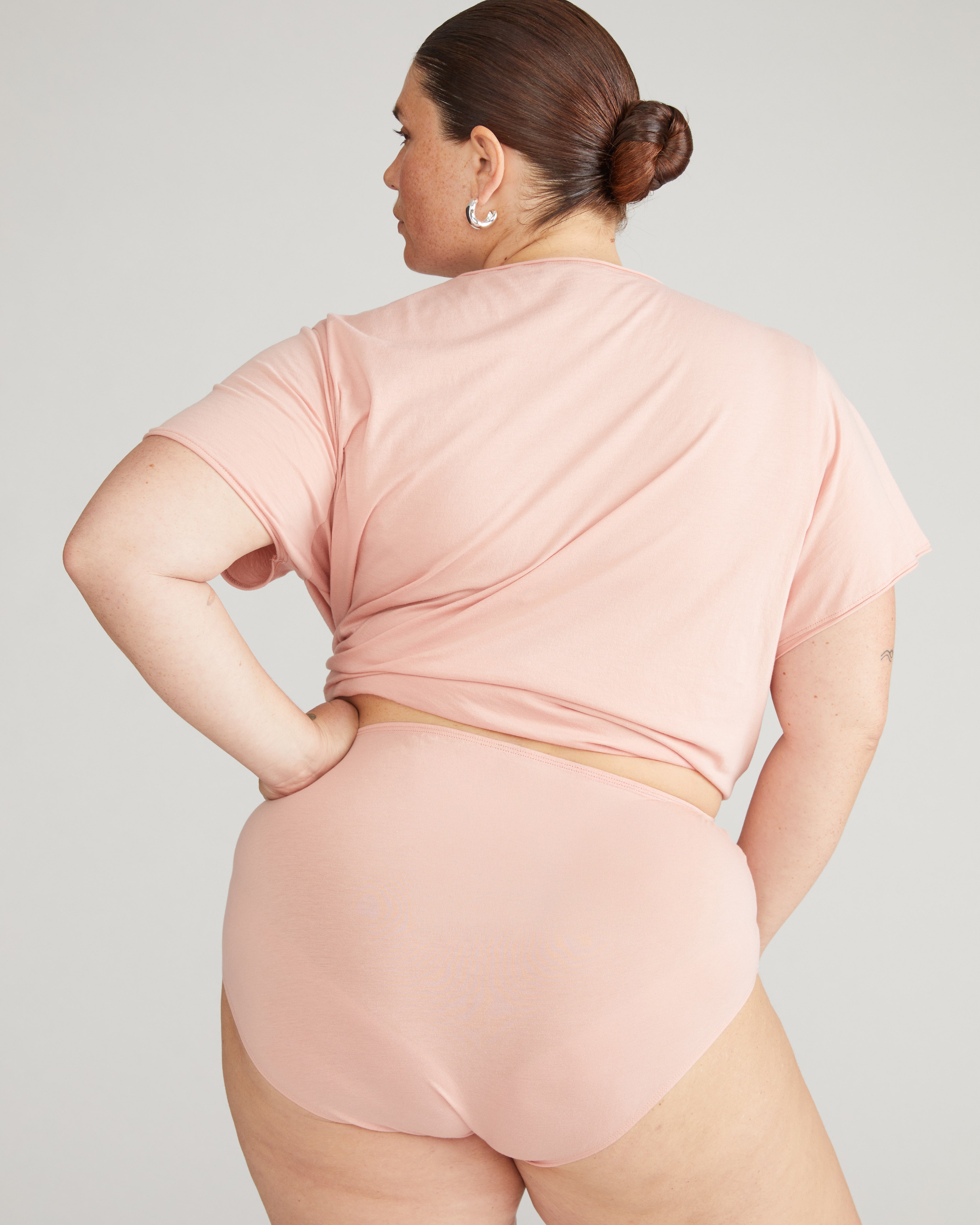 Pima Cotton Full Coverage Briefs - Pink