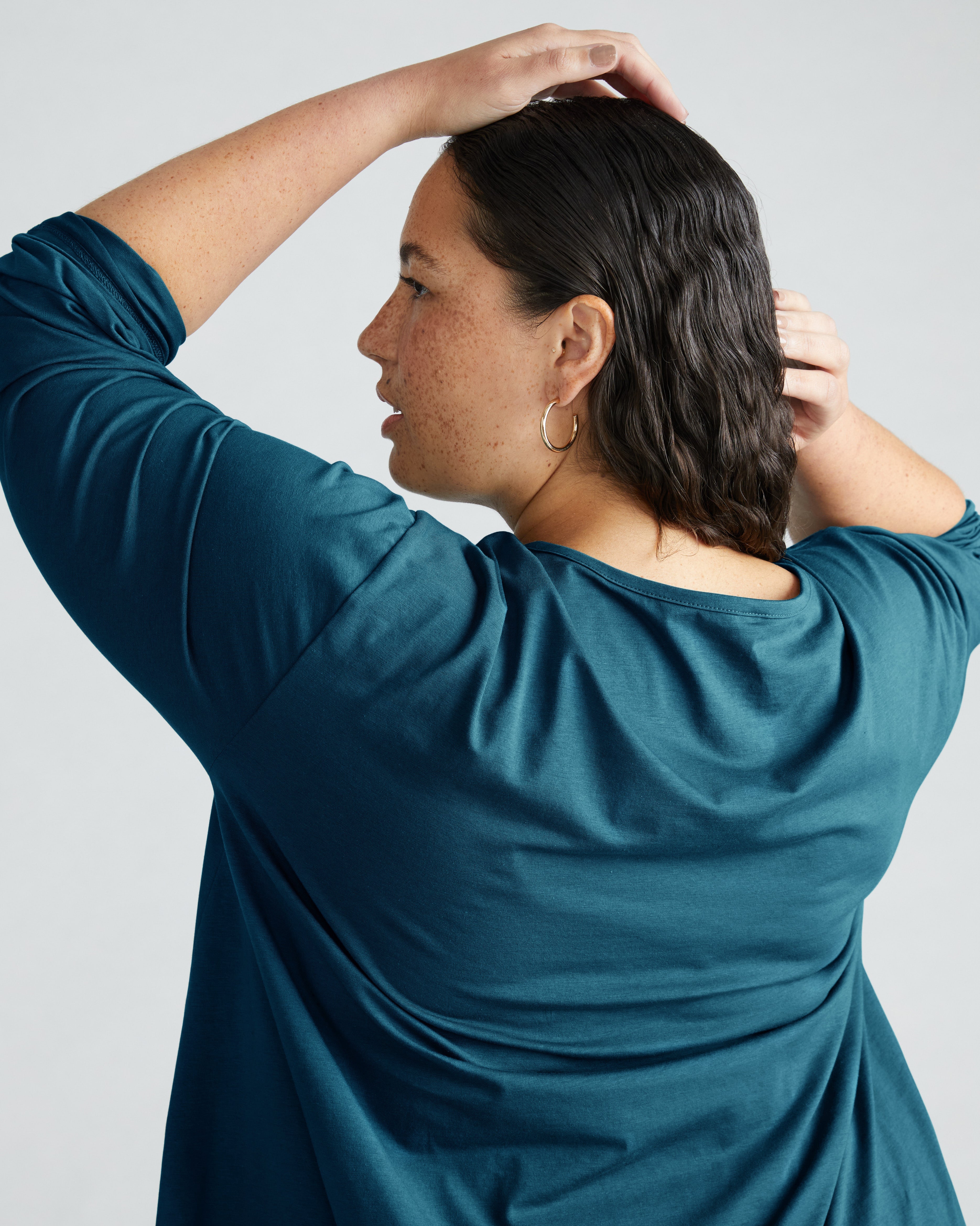 Pina Long Sleeve Lounge Tee - Deep Sea