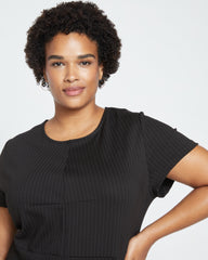 Executive Ponte Dress - Slate Pinstripe