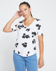 V Rex - White with Painted Flowers