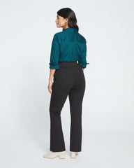 Pull On Bootcut Ponte Pants - Slate Pinstripe