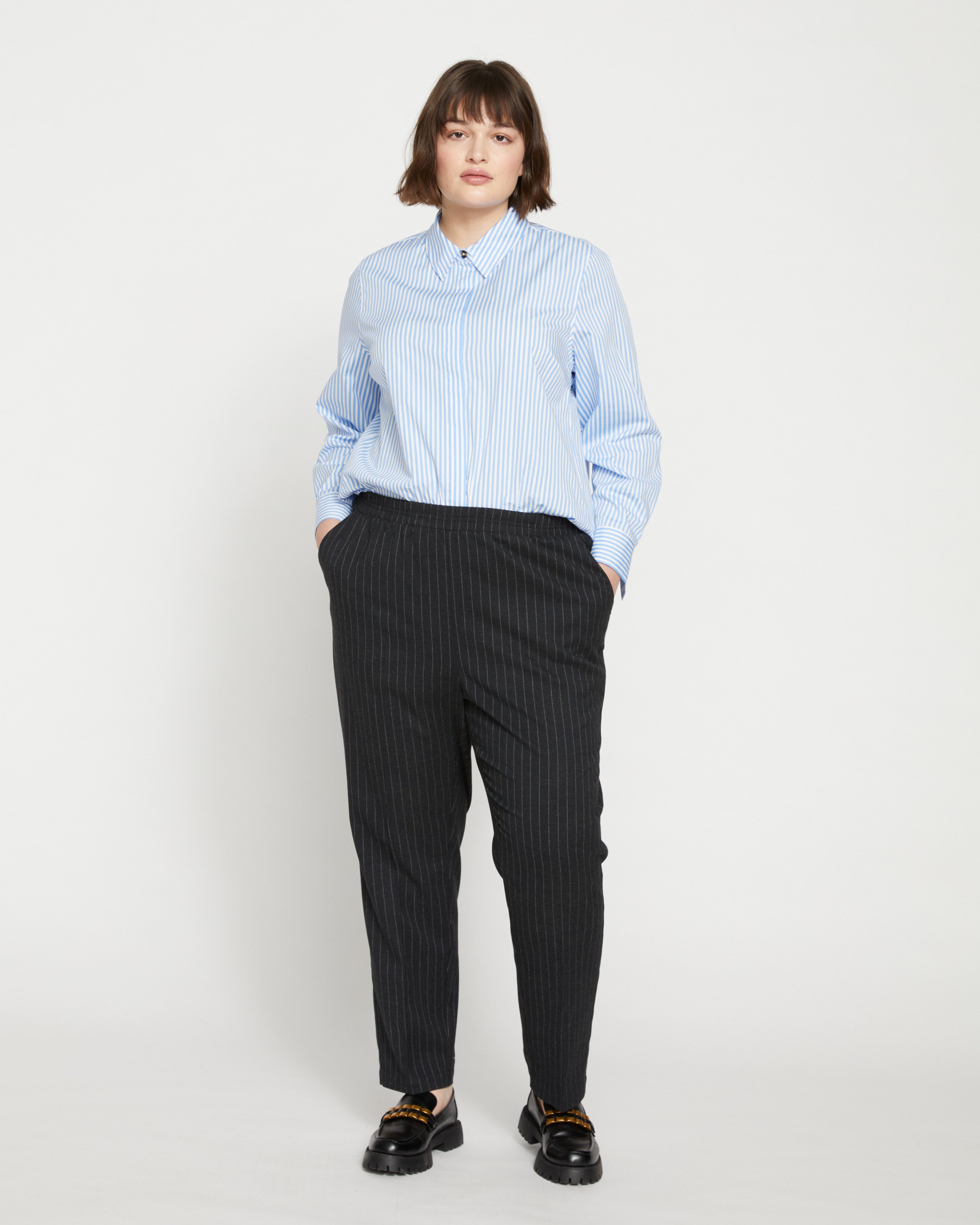 The Pinstripe Pant - Graphite