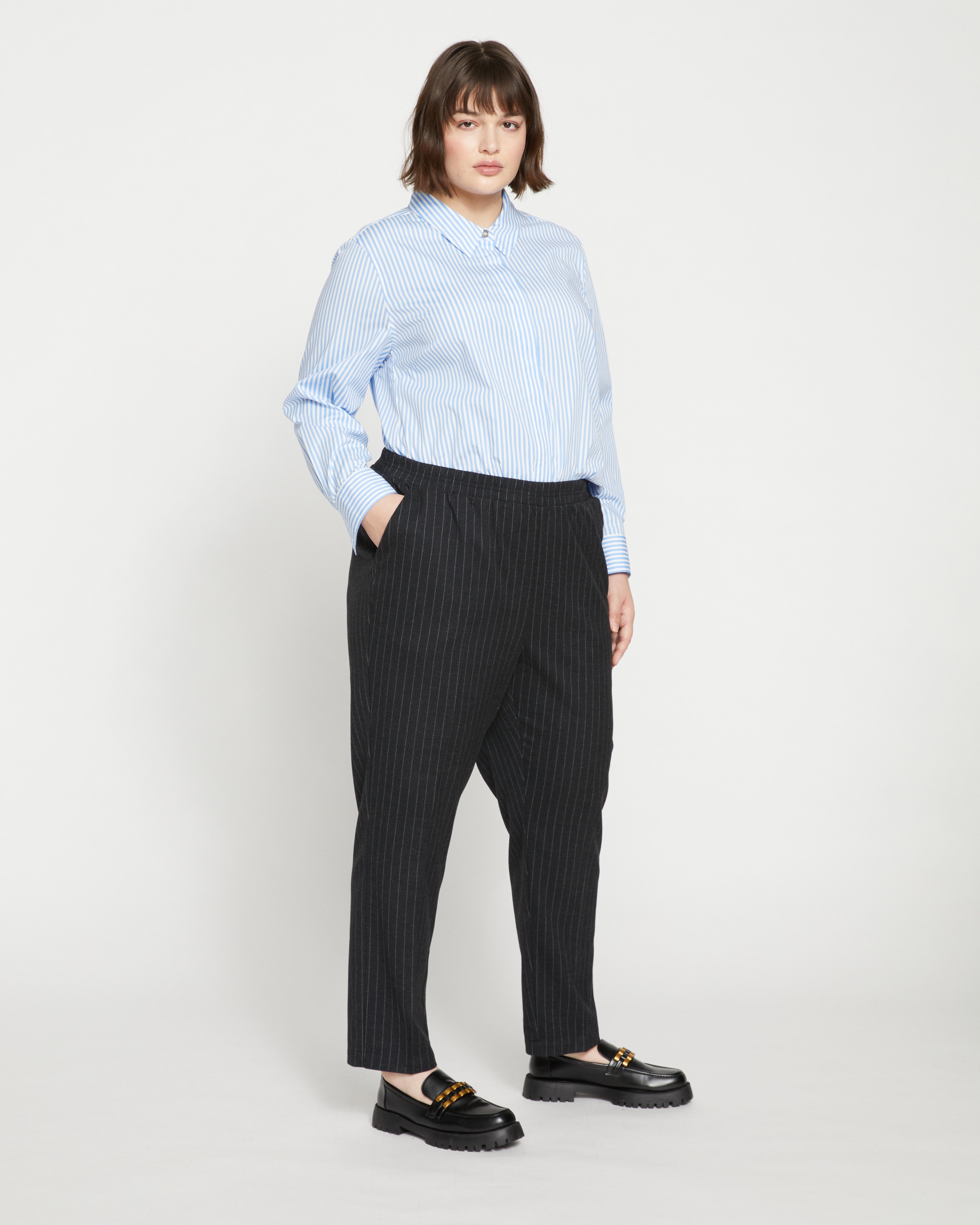 The Pinstripe Pant - Graphite