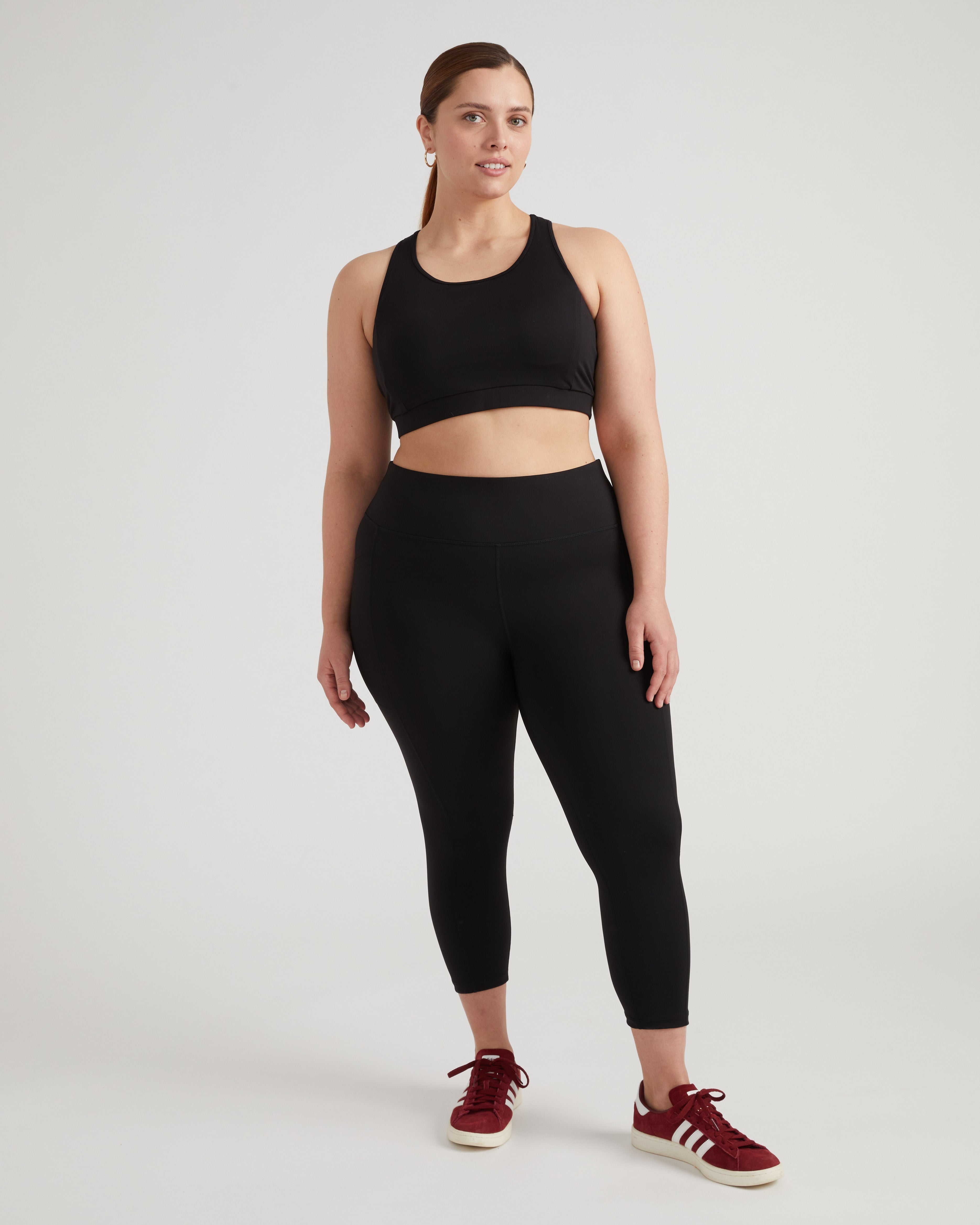 Next-to-Naked Racerback Sports Bra - Black